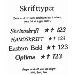 Gravstein, firkantet